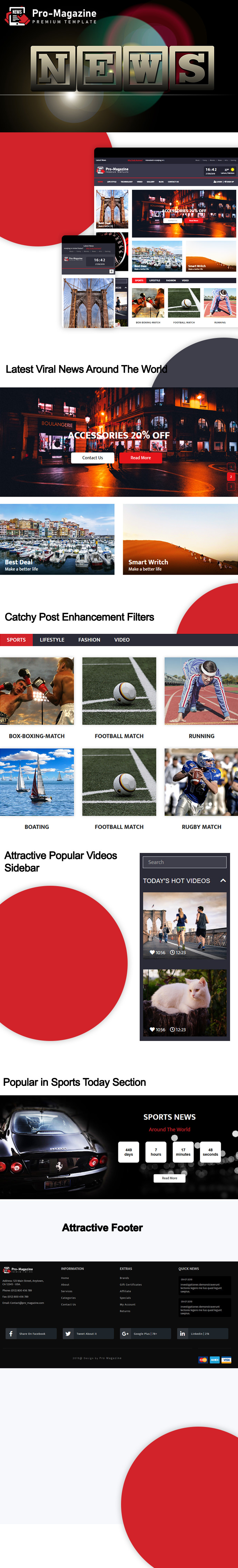 Pro Magazine – Versatile Magazine HTML5 Theme theme
