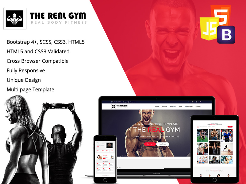 Real Gym – Fitness and Gym Template theme