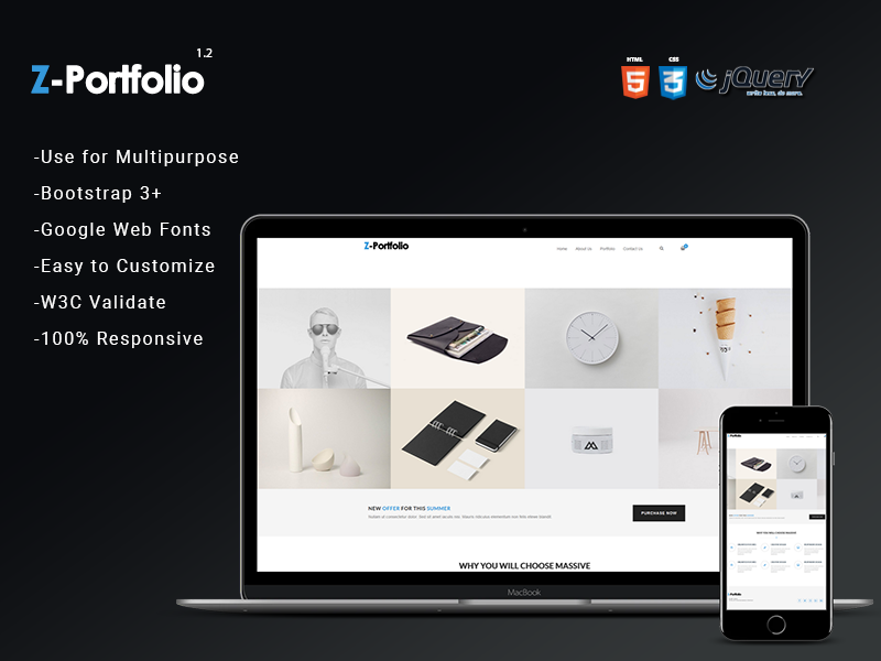 Z Portfolio | HTML5 Portfolio Template 