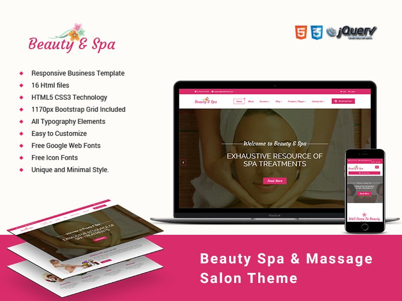 Beauty & Spa – HTML5 Template theme